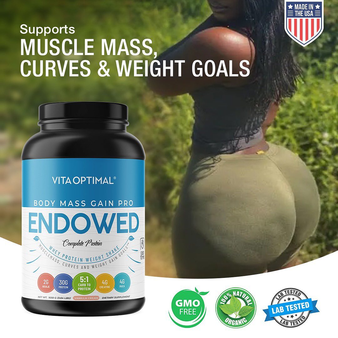 ENDOWED Body Mass Gain Pro - Complete Whey Protein Weight Shake, 1.65Kg