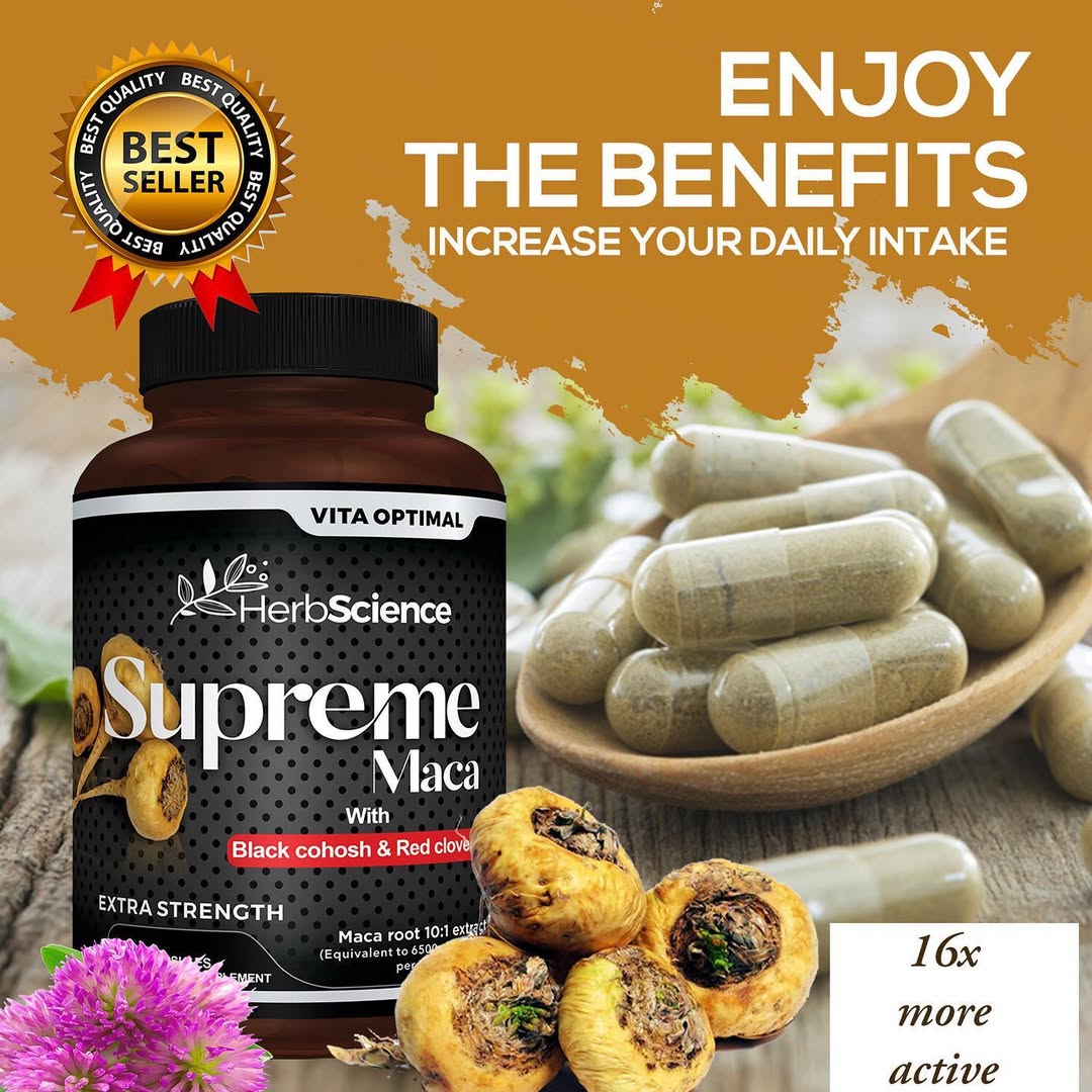 Supreme Maca Capsules 9000 mg - Extremely Potent, 120 Capsules