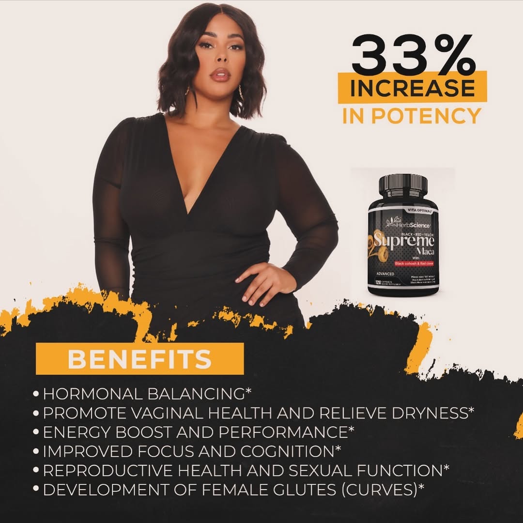 Supreme Maca Capsules 9000 mg - Extremely Potent, 120 Capsules
