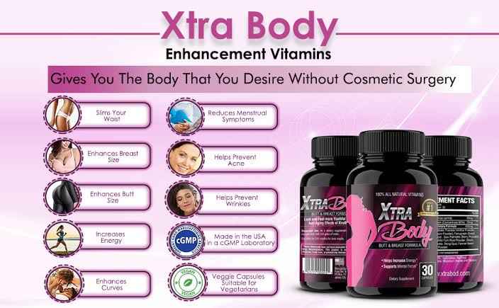 Xtra Body Butt & Breast Formula Capsules - Natural Enhancement for Feminine Beauty