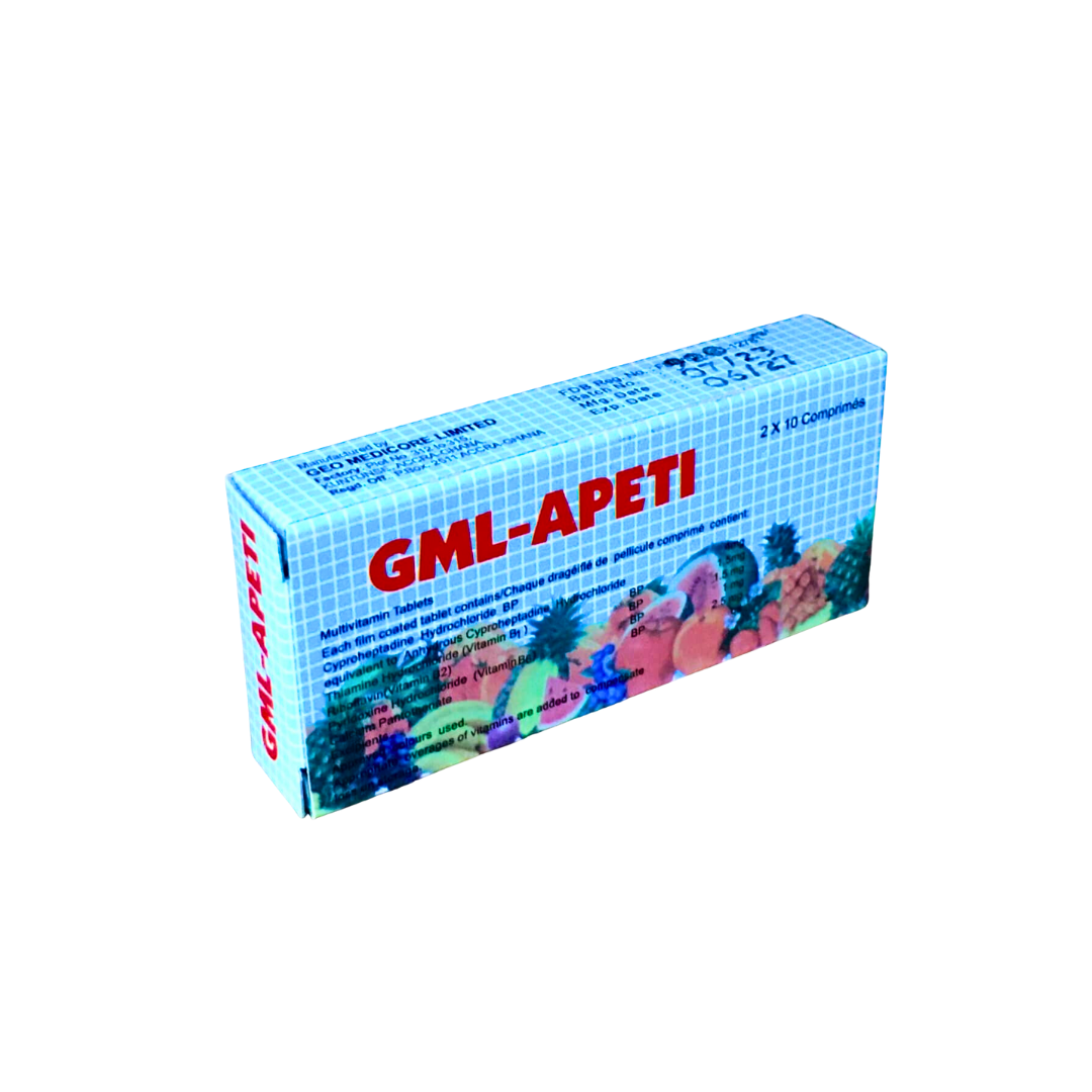 GML Apeti Pills - Weight Gain and Appetite Stimulant (20Tabs/Pack)