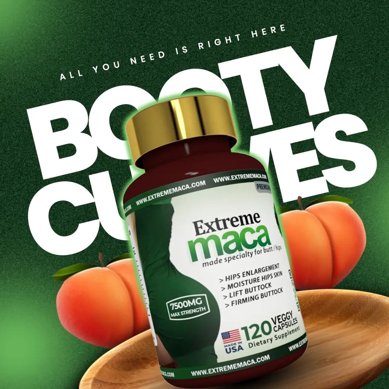 Extreme Maca – 7500mg Max Strength (120 Veggy Capsules)