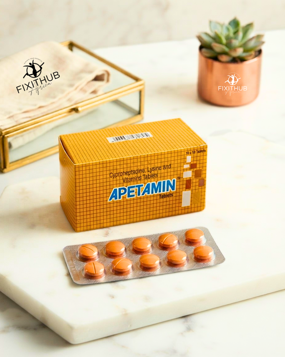 Apetamin Tablets (Cyproheptadine, Lysine & Vitamins), 10 Tablets/Strip