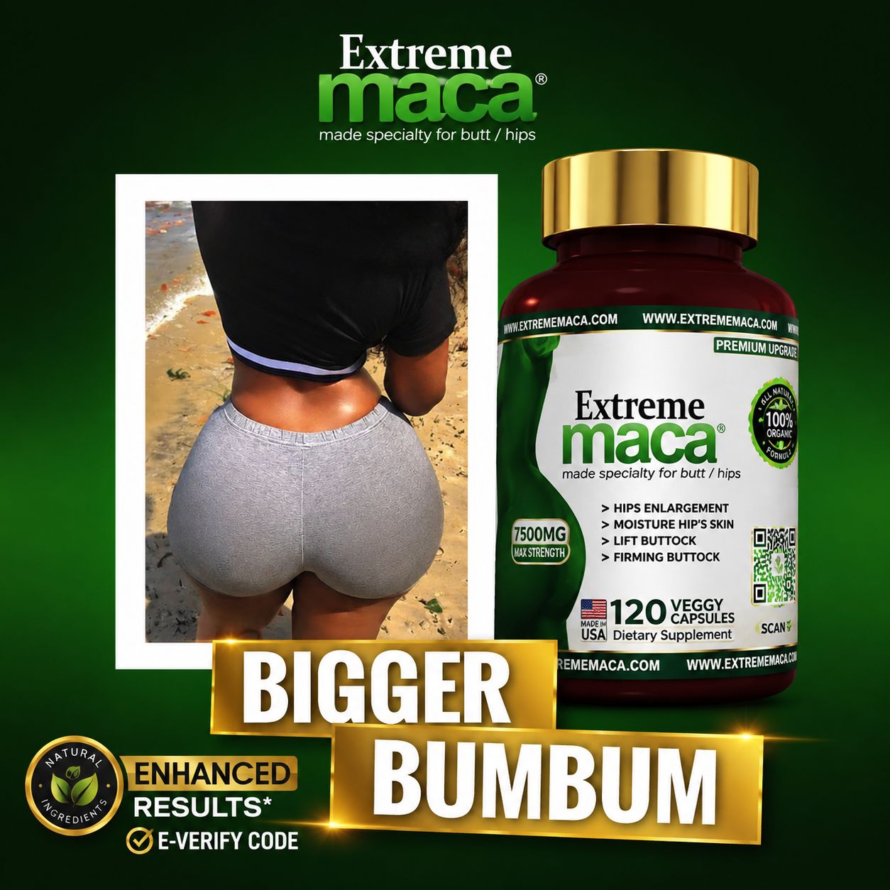 Extreme Maca – 7500mg Max Strength (120 Veggy Capsules)